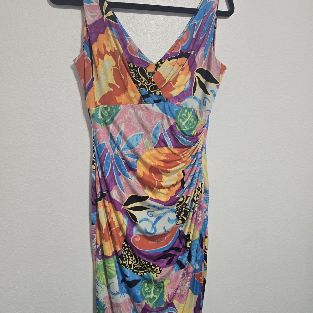 Lauren Ralph Lauren Colorful Asymmetrical Dress